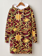 Burgundy Sheba Hoodie Dress