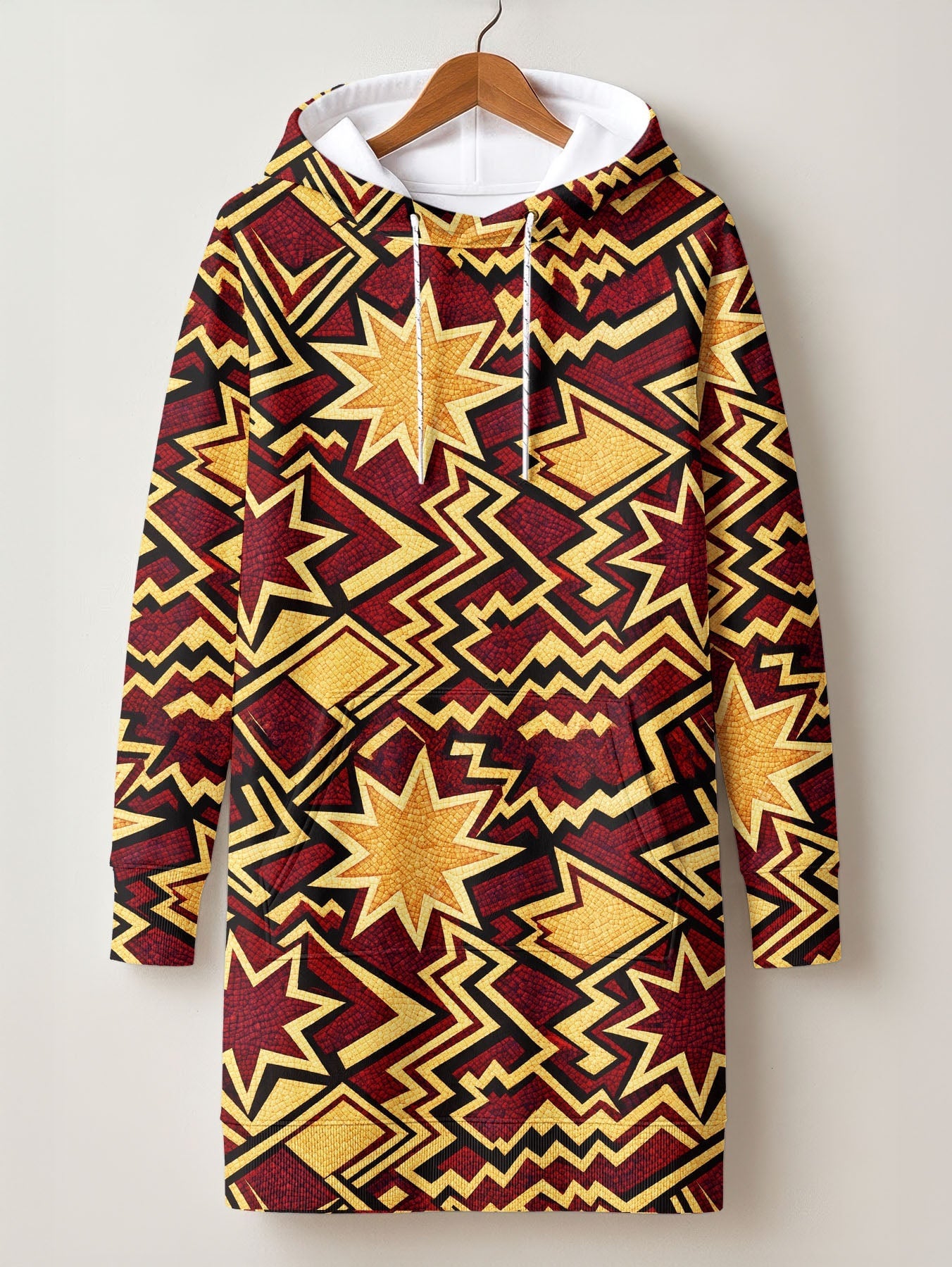 Burgundy Sheba Hoodie Dress