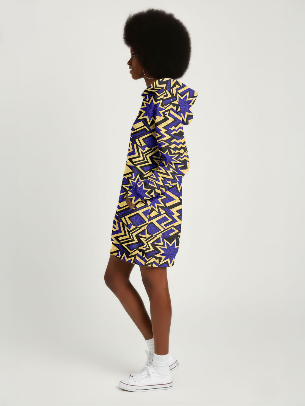 Royal Blue Sheba Hoodie Dress