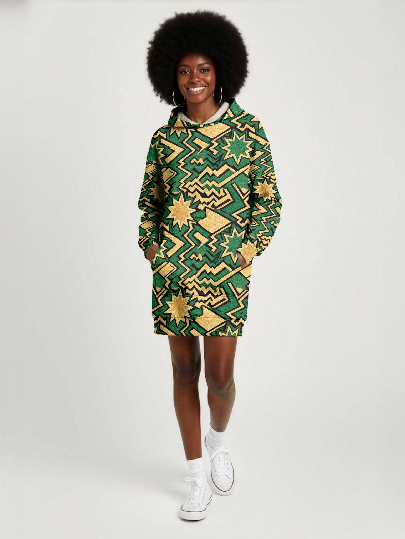 Emerald Sheba Hoodie Dress