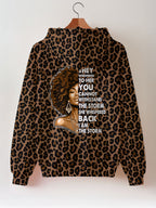 "Unstoppable" Brown Leopard Zip Hoodie