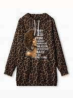 "Unstoppable" Brown Leopard Blanket Hoodie
