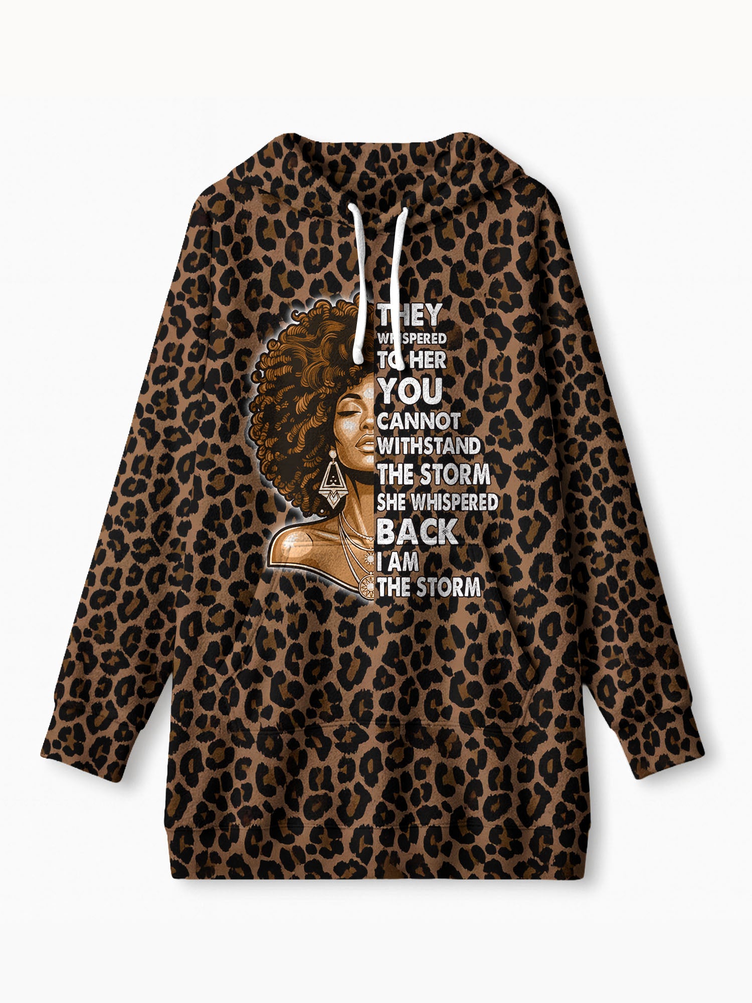 "Unstoppable" Brown Leopard Blanket Hoodie