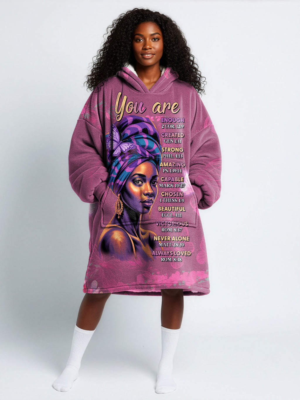 Pink Orchid Blanket Hoodie