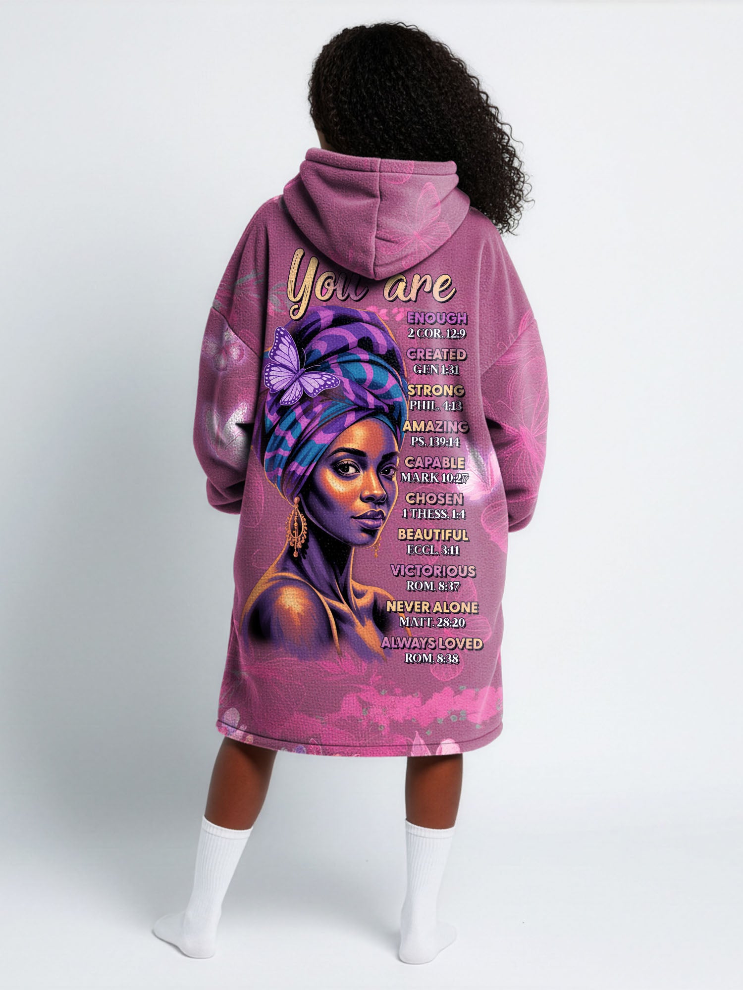 Pink Orchid Blanket Hoodie