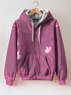 Pink Orchid Zip Hoodie