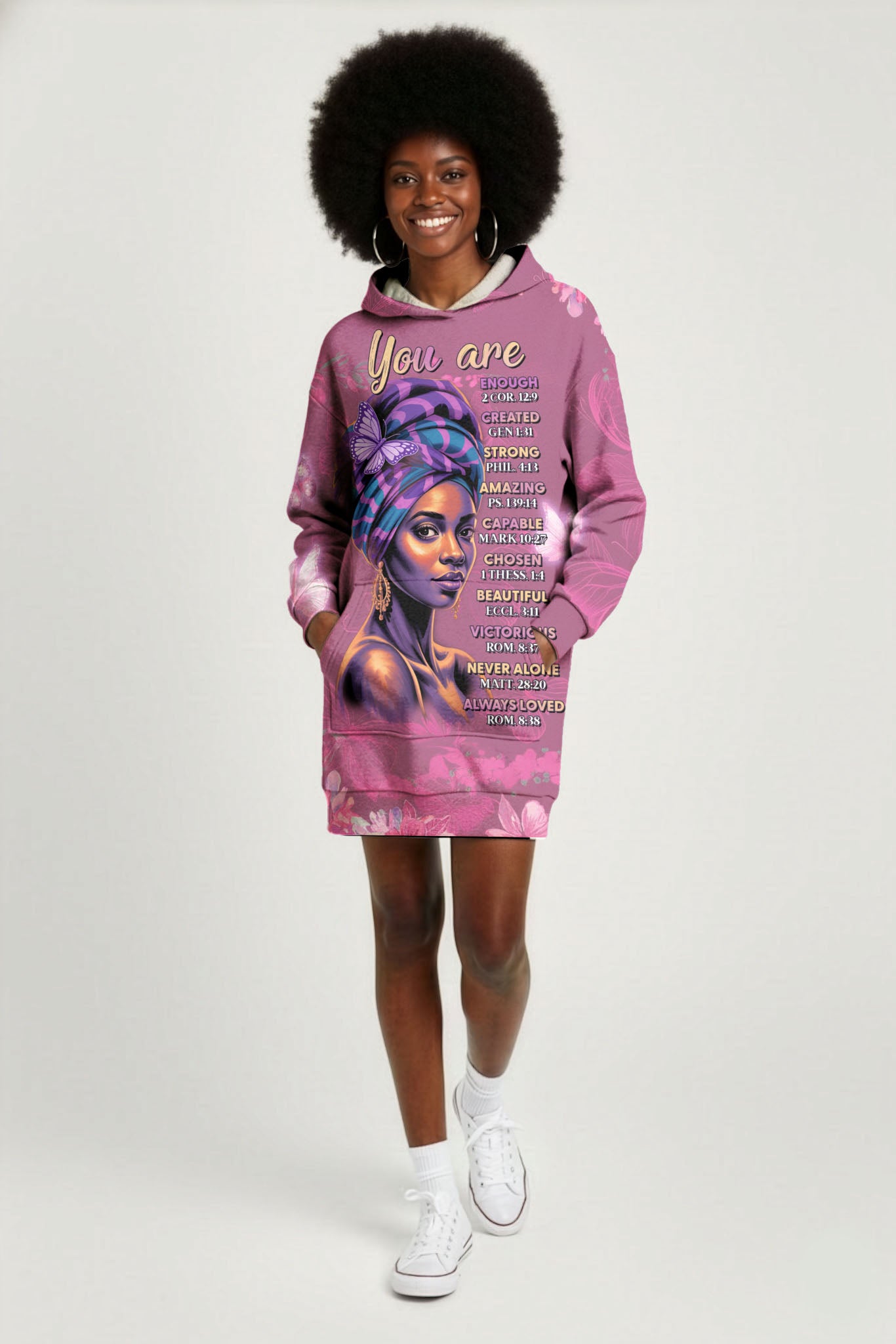 Pink Orchid Hoodie Dress