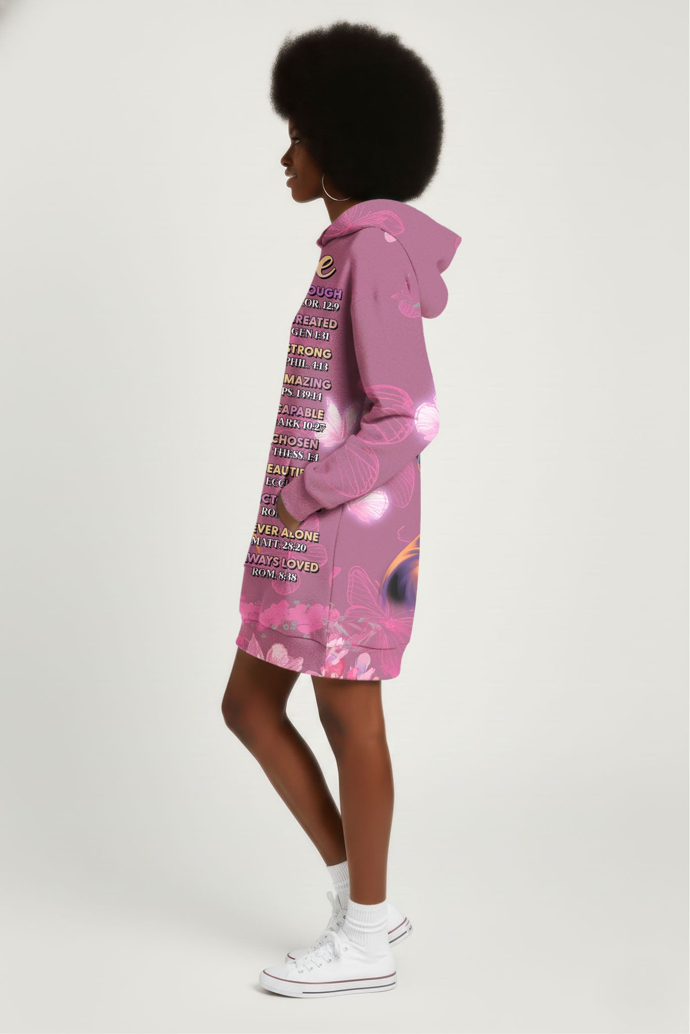 Pink Orchid Hoodie Dress