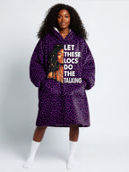 Purple Leopard Blanket Hoodie