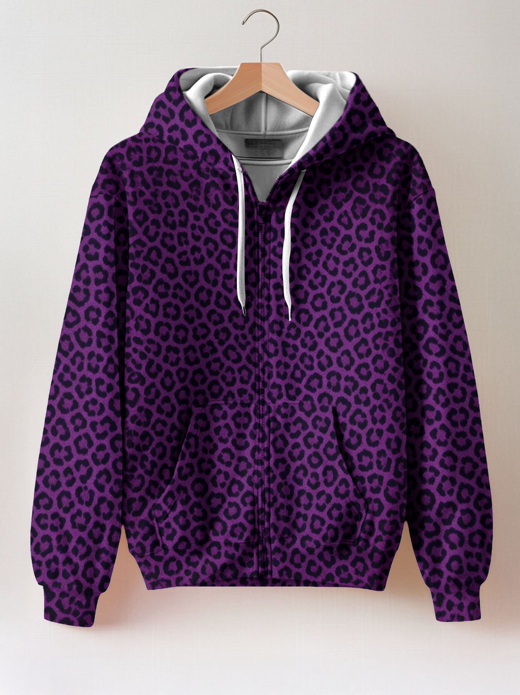 "Purple Leopard" Zip Hoodie