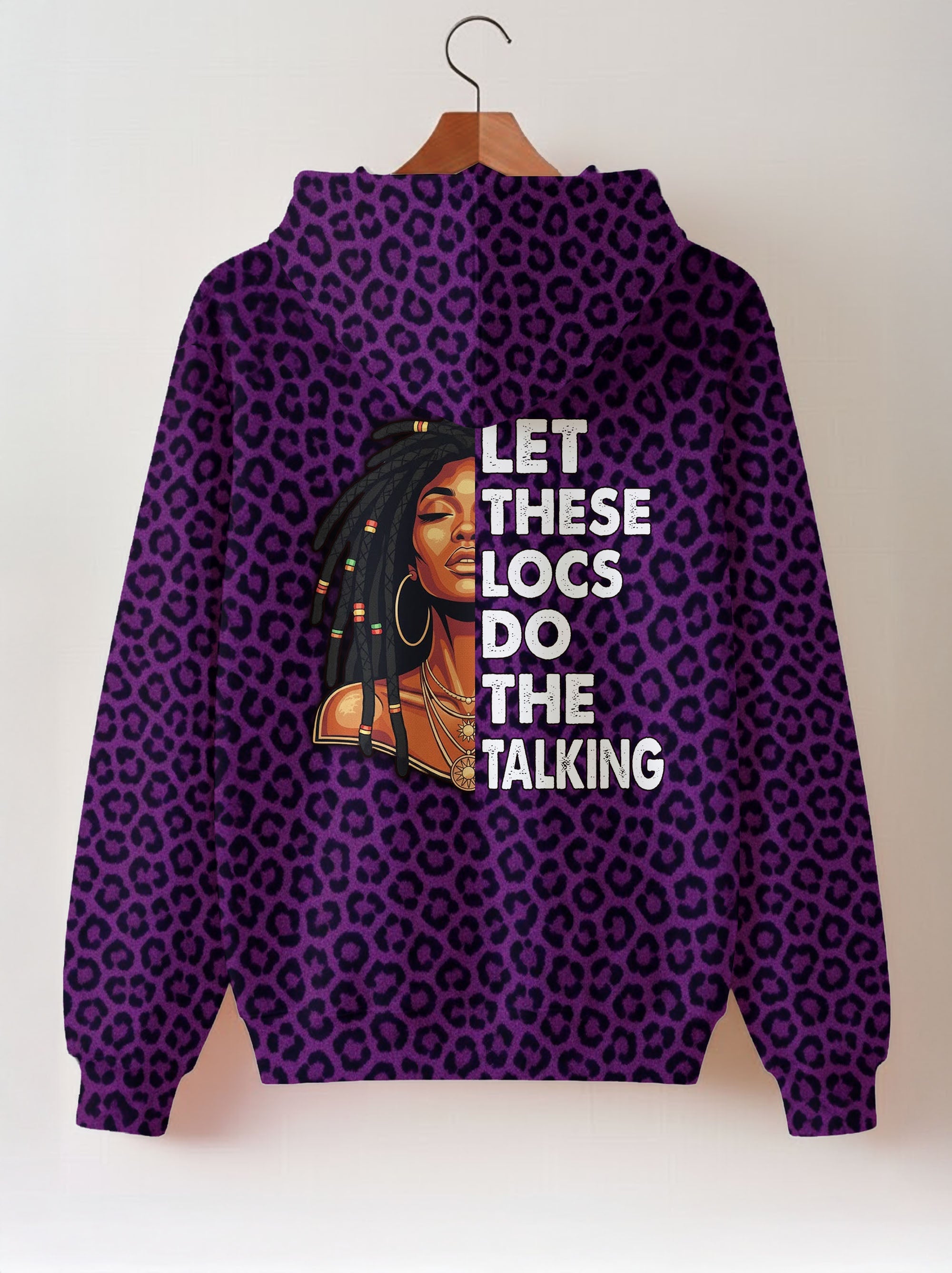 "Purple Leopard" Zip Hoodie