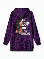 Purple Leopard Blanket Hoodie