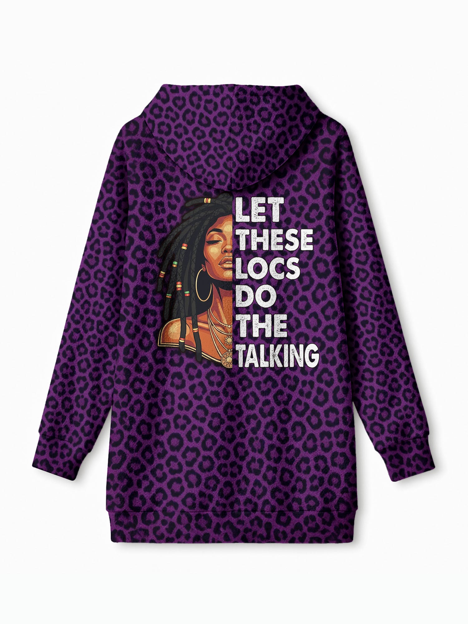 Purple Leopard Blanket Hoodie
