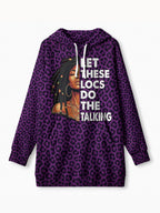 Purple Leopard Blanket Hoodie