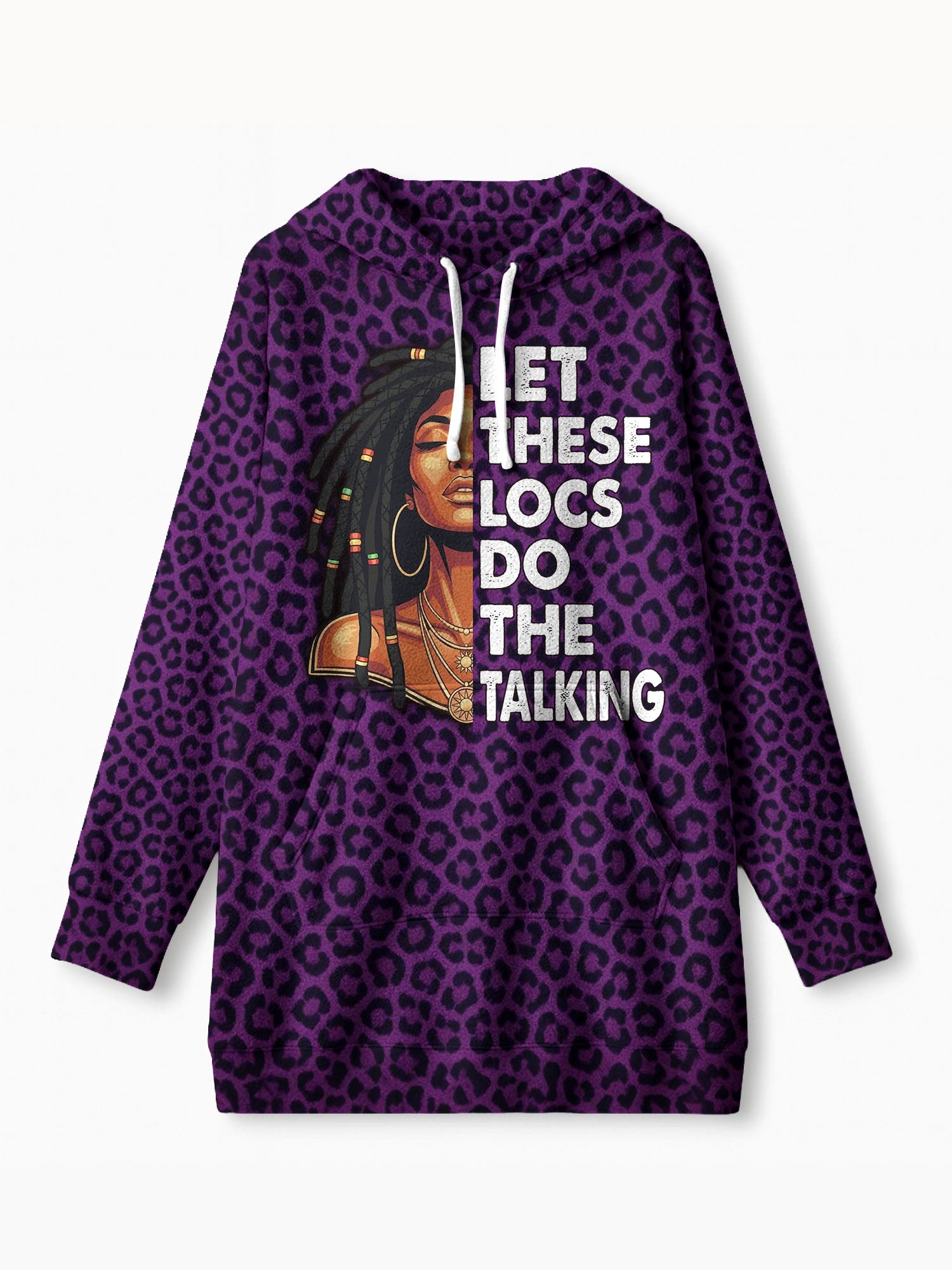Purple Leopard Blanket Hoodie