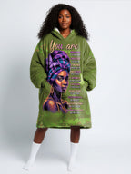 Green Orchid Blanket Hoodie
