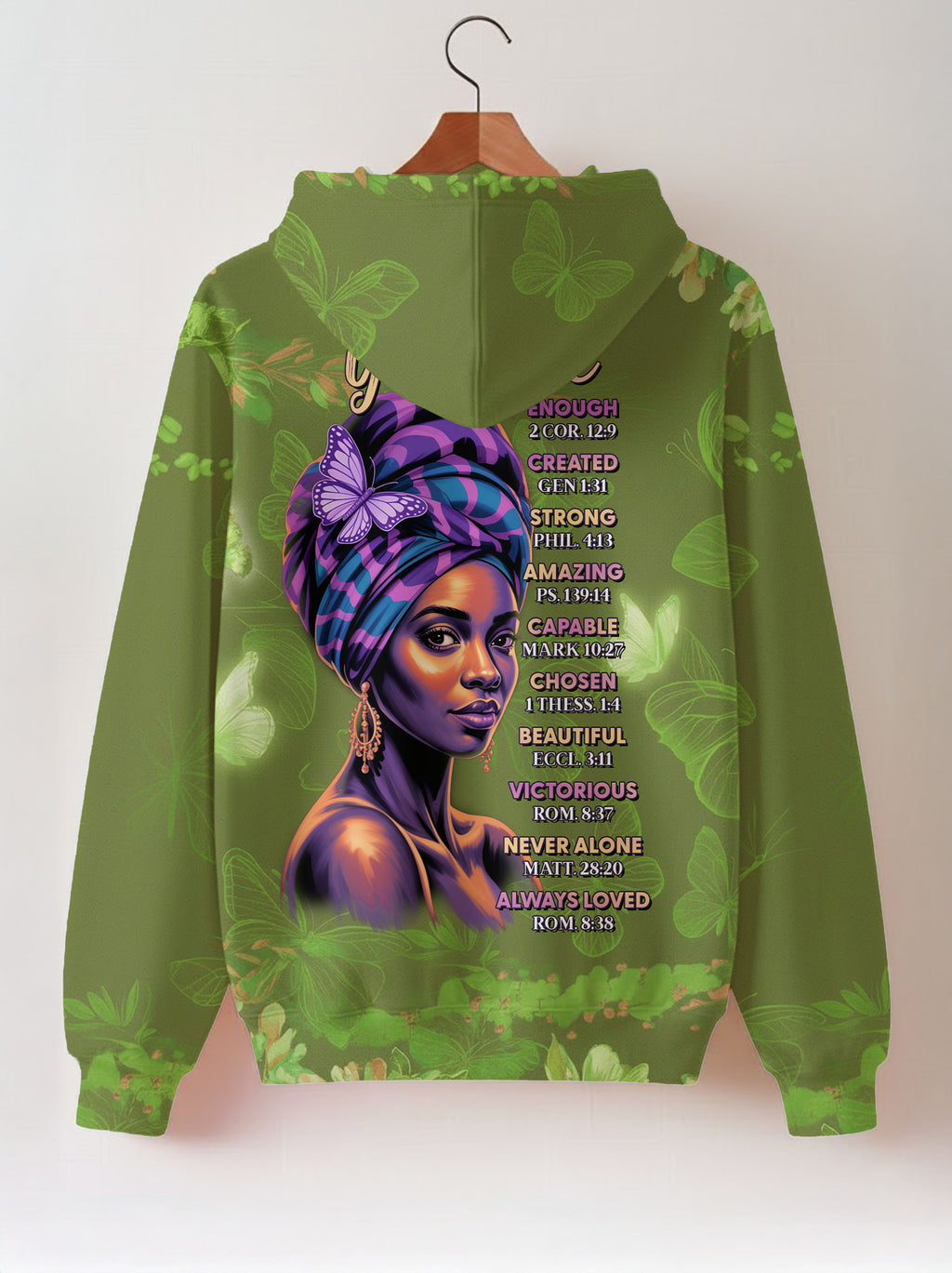 Green Orchid Zip Hoodie