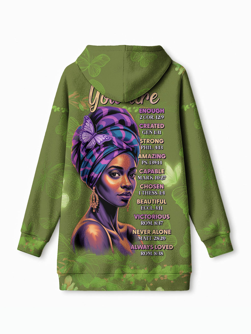 Green Orchid Blanket Hoodie