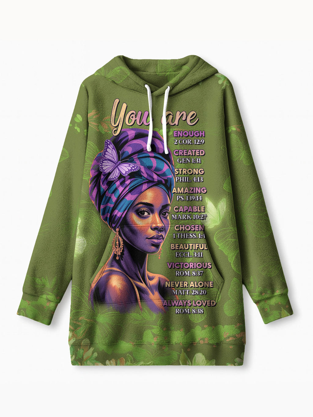 Green Orchid Blanket Hoodie