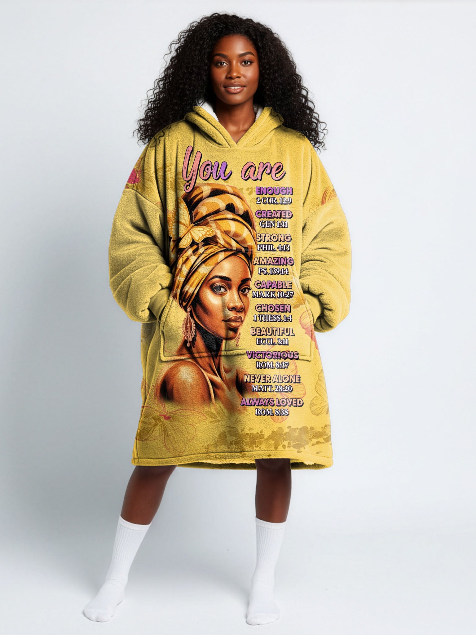 Yellow Orchid Blanket Hoodie