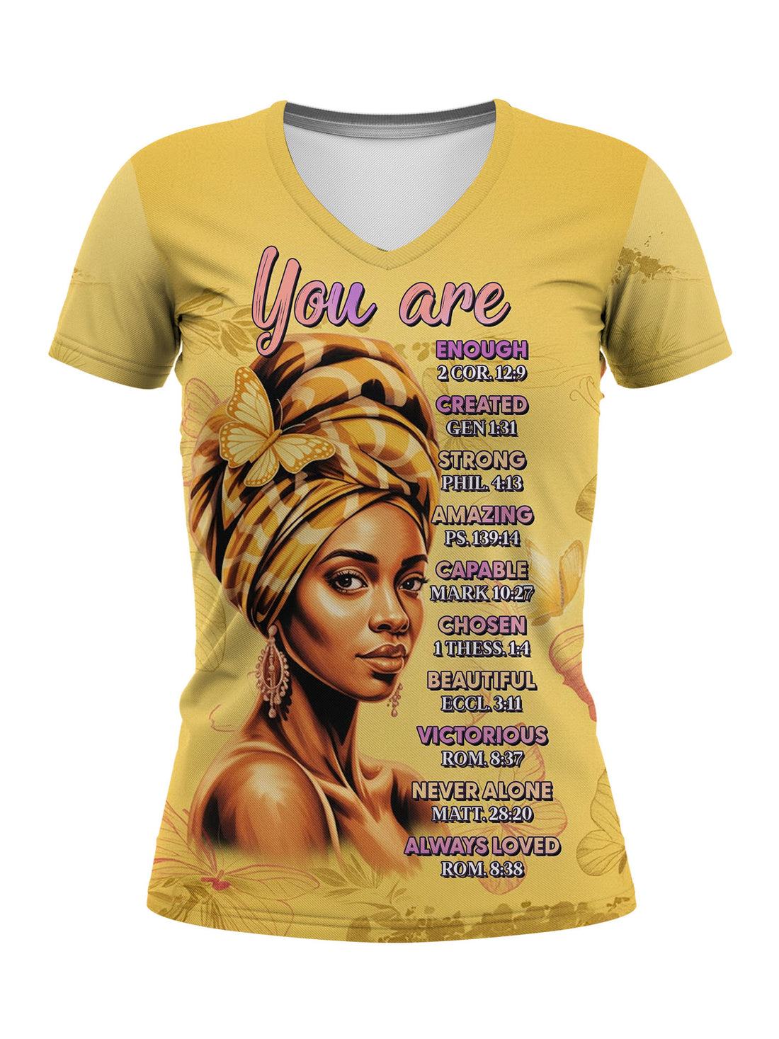 Yellow Orchid V-Neck T-Shirt