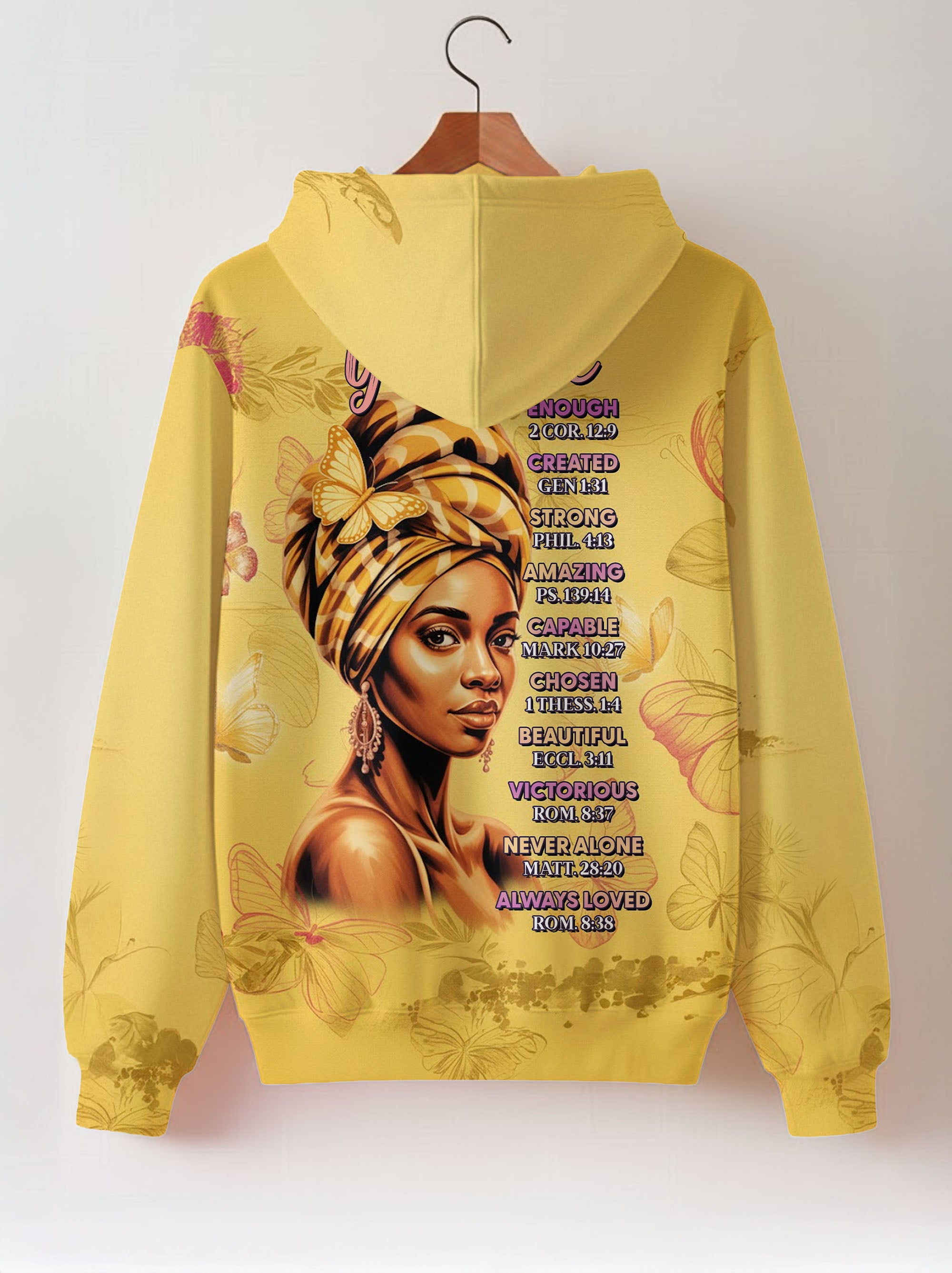 Yellow Orchid Zip Hoodie