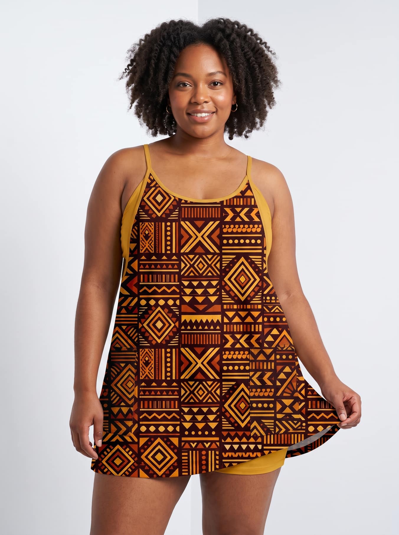 Mudcloth Built-in Mini Dress