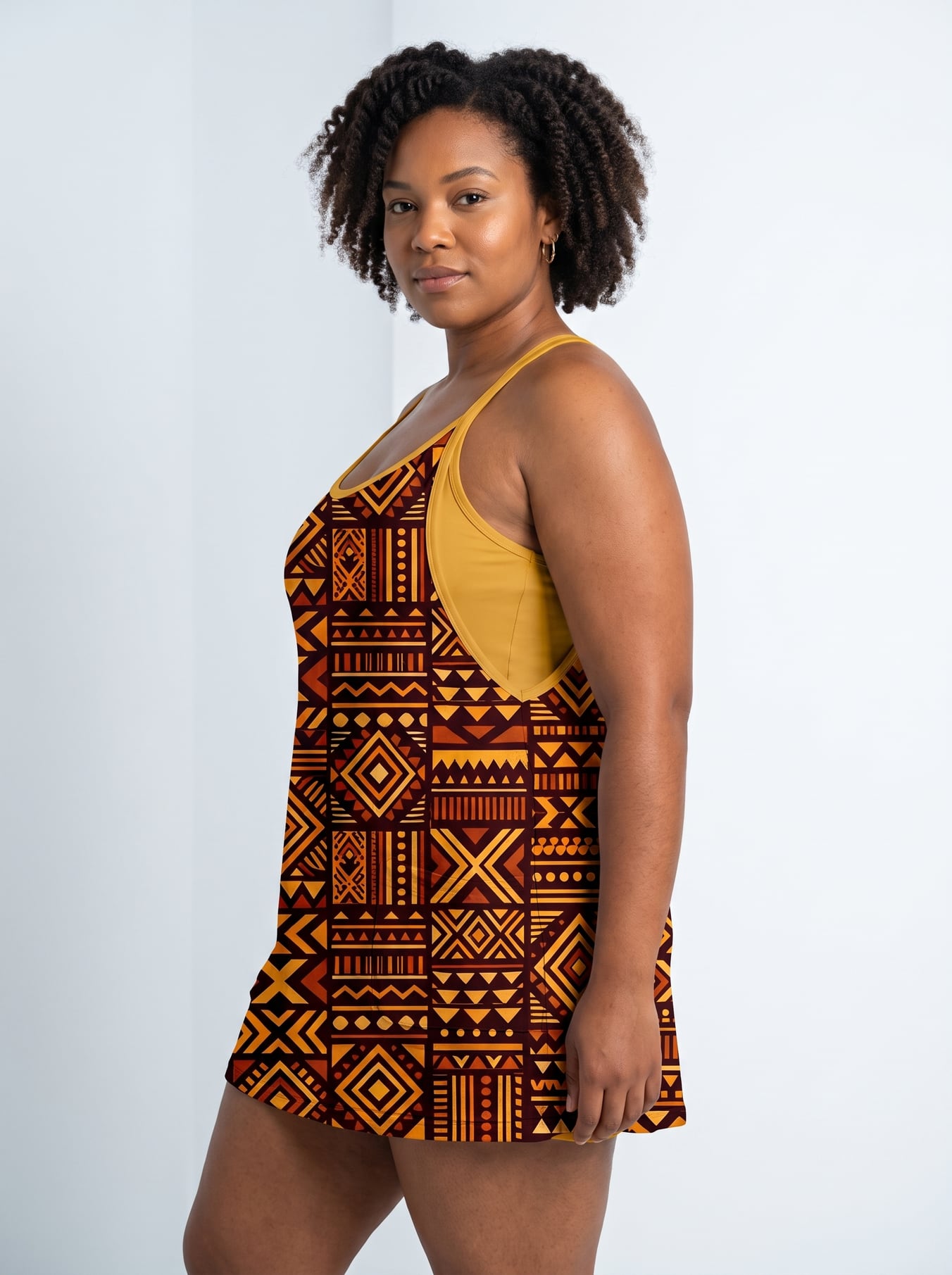Mudcloth Built-in Mini Dress