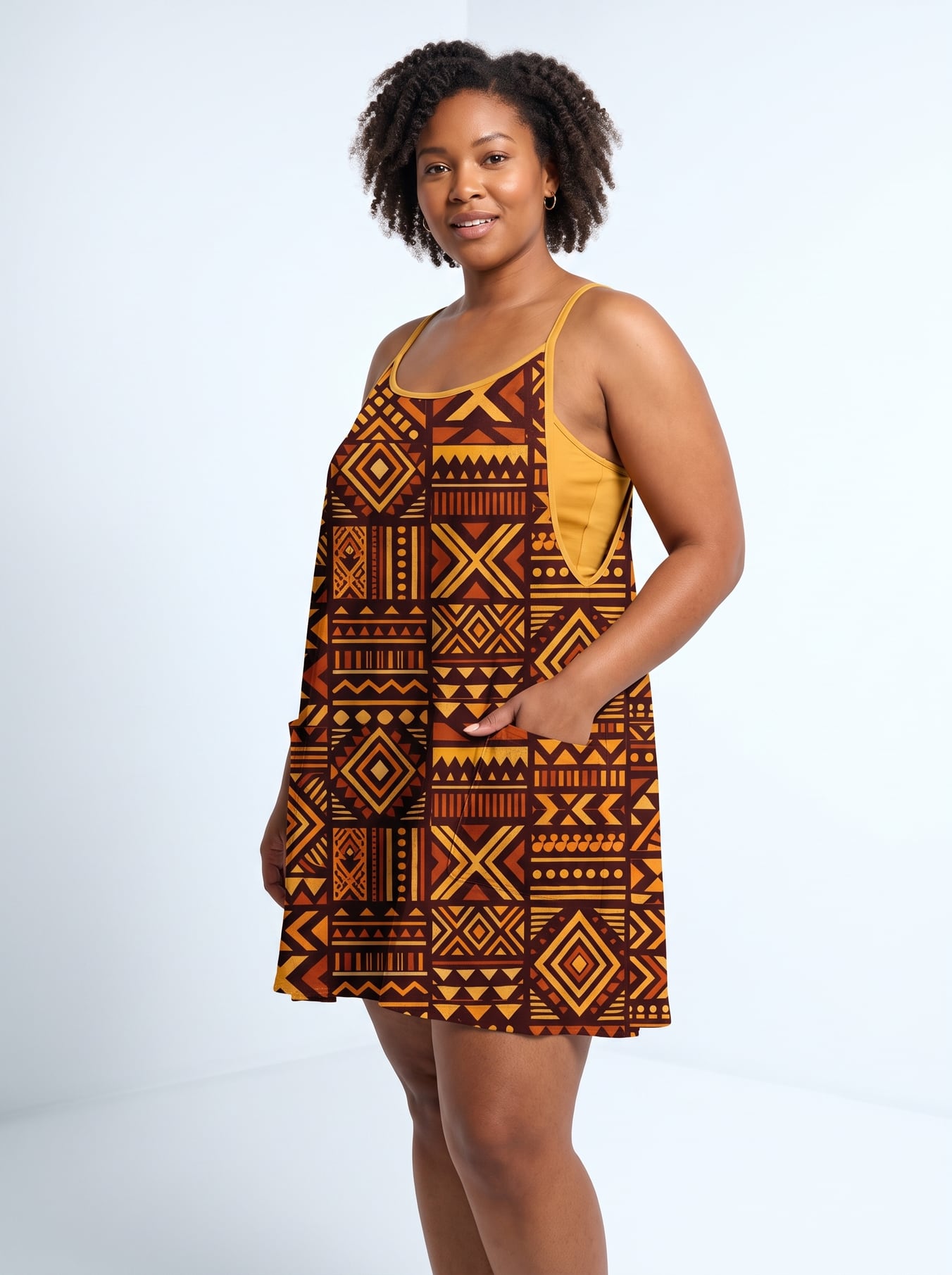 Mudcloth Built-in Mini Dress