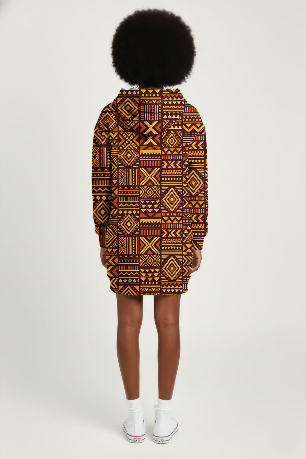 Mudcloth Hoodie Dress