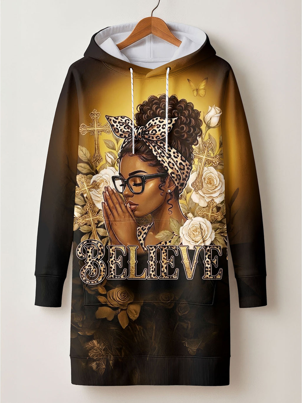 "Imani" Amber Hoodie Dress