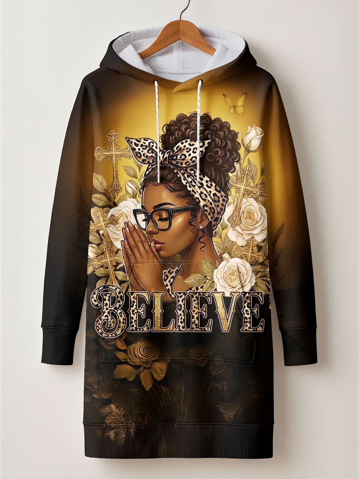 "Imani" Amber Hoodie Dress