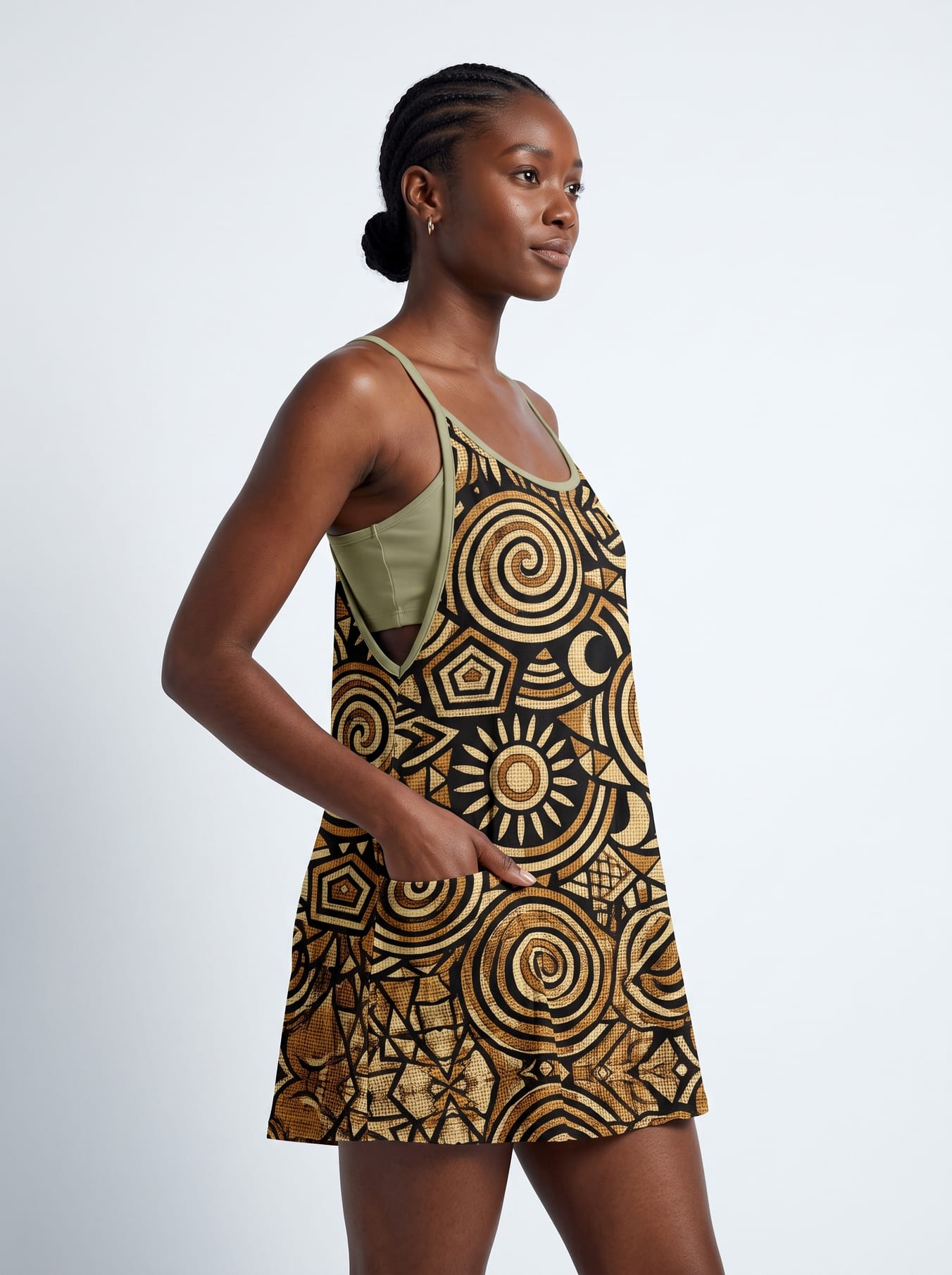 Sahara Built-in Mini Dress