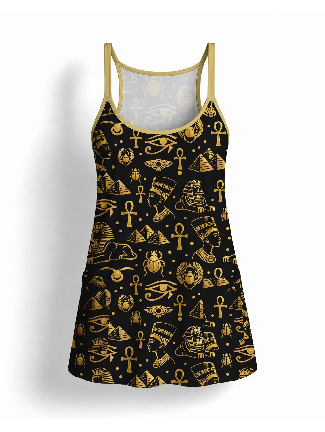"Nefertiti" Built-in Bra Mini Dress