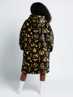 "Nefertiti" Black Gold Blanket Hoodie