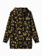"Nefertiti" Black Gold Blanket Hoodie
