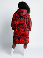 "Shaka" Burgundy Blanket Hoodie