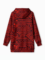 "Shaka" Burgundy Blanket Hoodie