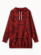 "Shaka" Burgundy Blanket Hoodie