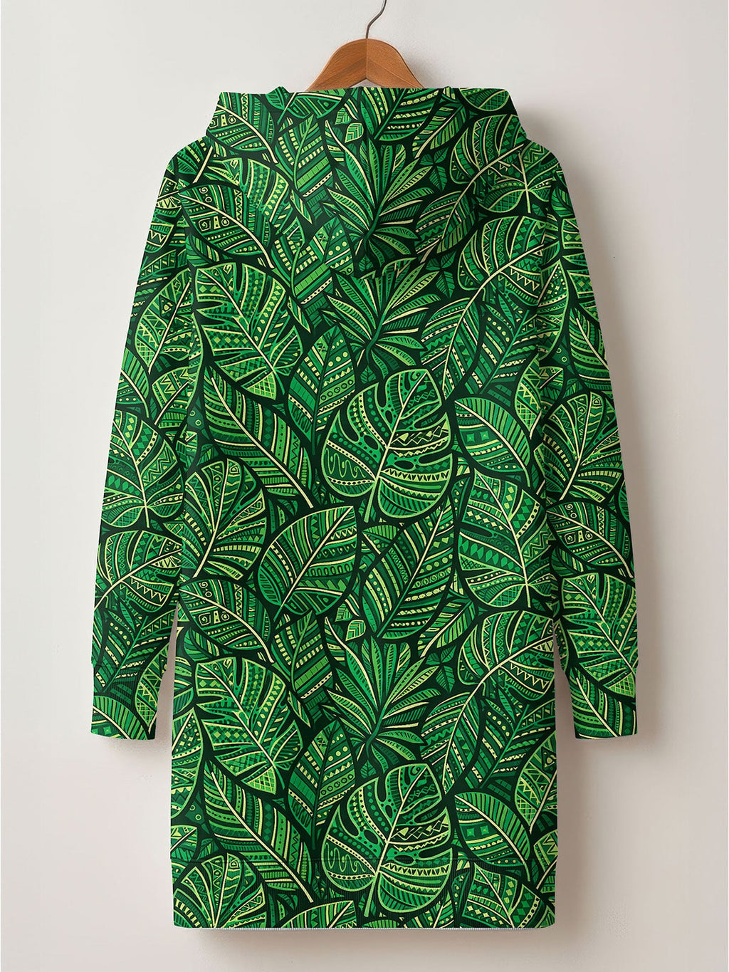 "Asili" Emerald Hoodie Dress