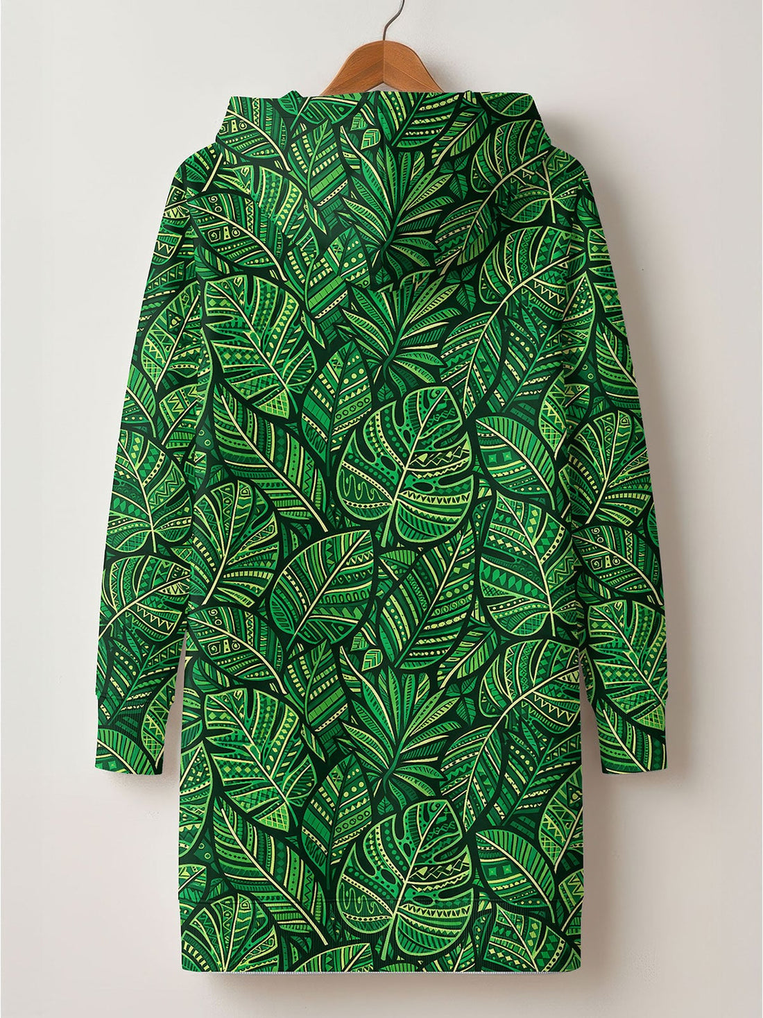 "Asili" Emerald Hoodie Dress