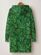 "Asili" Emerald Hoodie Dress