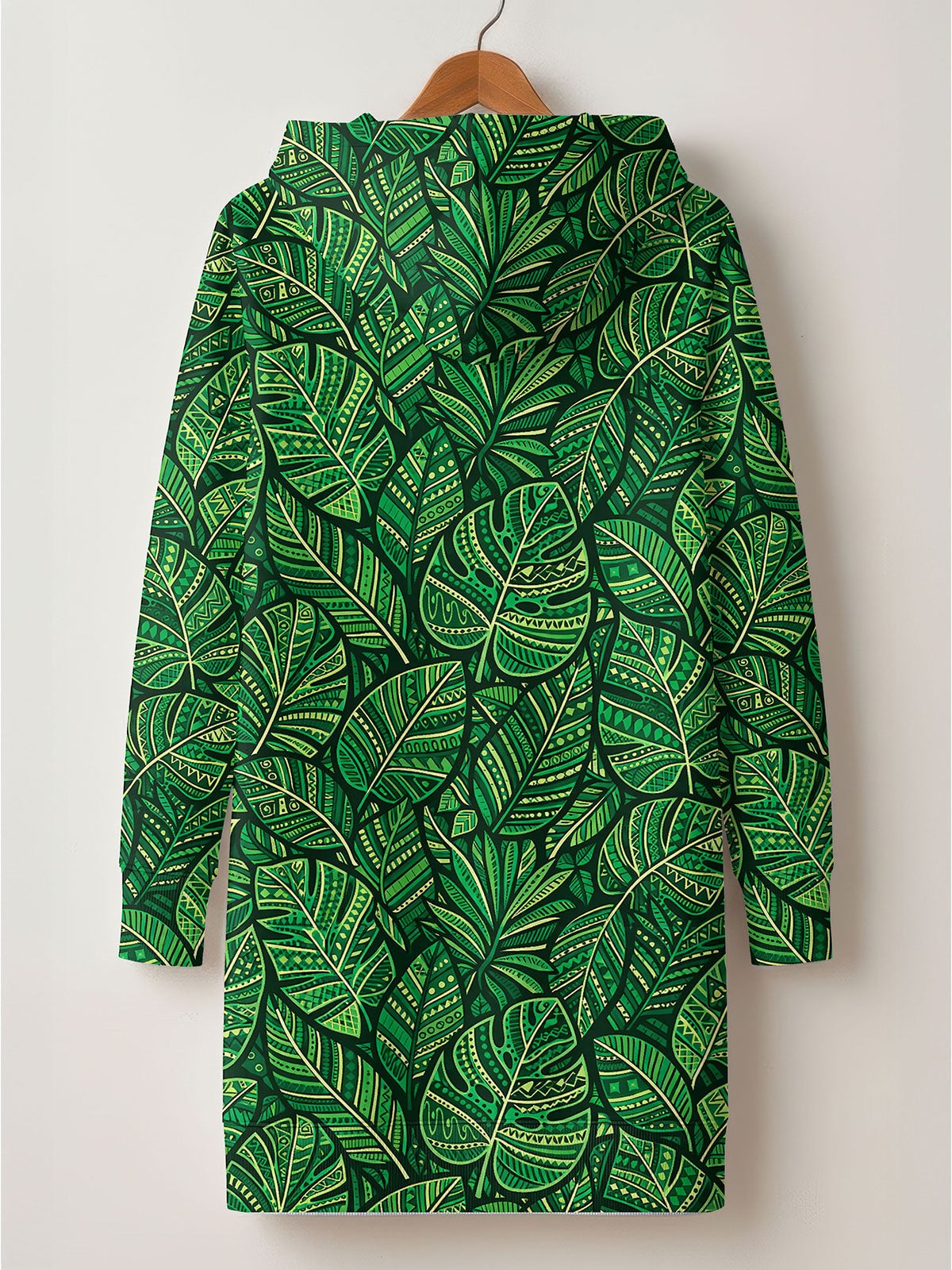 "Asili" Emerald Hoodie Dress