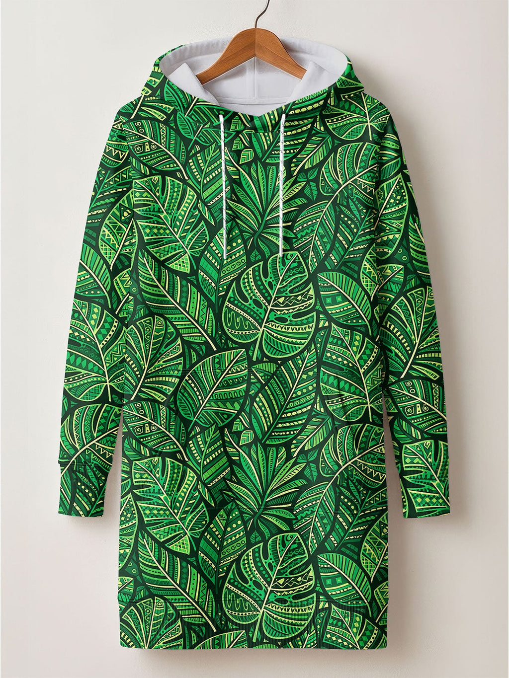 "Asili" Emerald Hoodie Dress