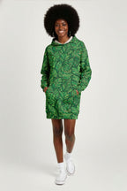 "Asili" Emerald Hoodie Dress