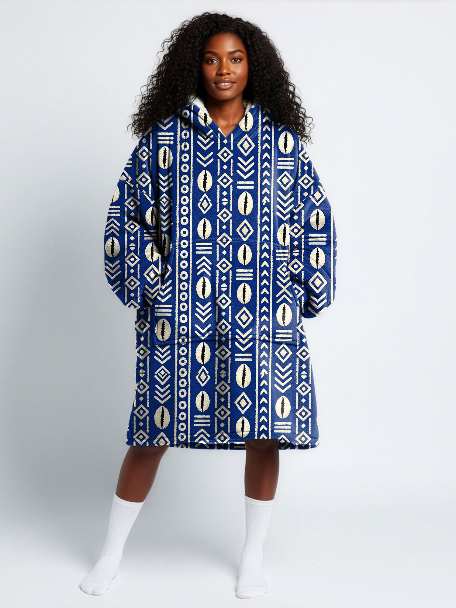 "Oshun" Royal Blue Blanket Hoodie