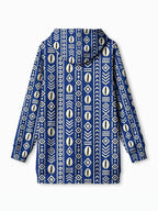 "Oshun" Royal Blue Blanket Hoodie Promo