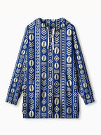 "Oshun" Royal Blue Blanket Hoodie Promo
