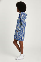 "Oshun" Royal Blue Hoodie Dress