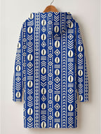 "Oshun" Royal Blue Hoodie Dress